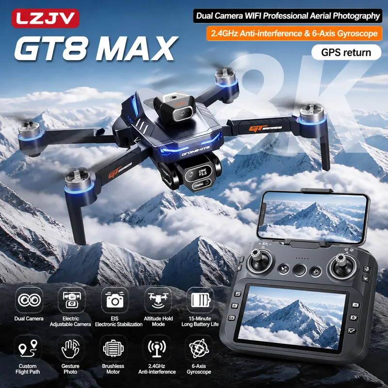 Drone Surveying - GT8 Max Foldable Drone 8K HD